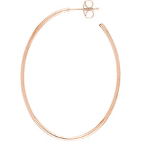Olas d'Oro - 14K Rose Gold Thin Oval Hoop Earrings - 41.50mm x 31.50mm