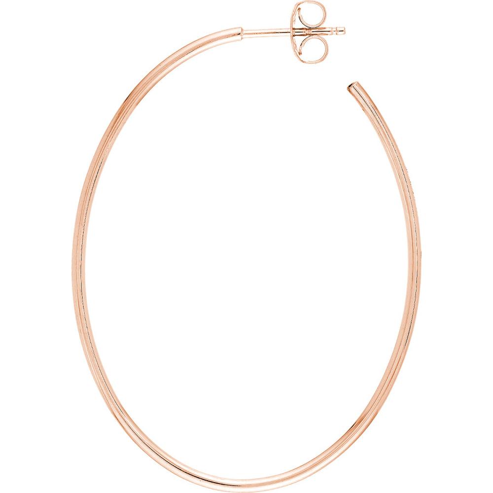 Olas d'Oro - 14K Rose Gold Thin Oval Hoop Earrings - 41.50mm x 31.50mm