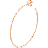 Olas d'Oro - 14K Rose Gold Thin Oval Hoop Earrings - 41.50mm x 31.50mm