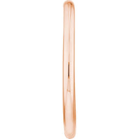 Olas d'Oro - 14K Rose Gold Tube Hoop Earrings - 50mm x 4mm