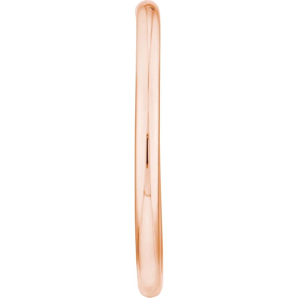 Olas d'Oro - 14K Rose Gold Tube Hoop Earrings - 50mm x 4mm