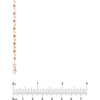 Olas d'Oro - 14K Rose Gold Valentino Chain 16" Necklace with Flat Disc Links 2.70mm Width, 2.14 Grams Average Weight