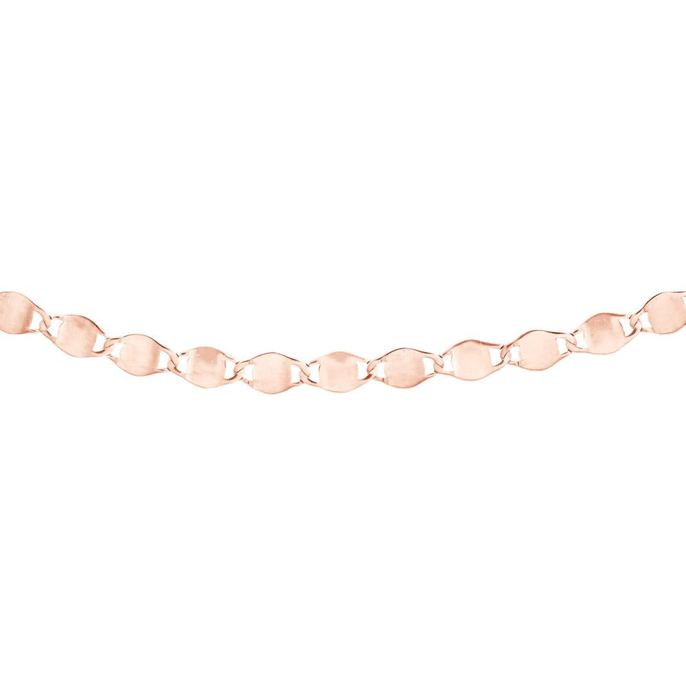 Olas d'Oro - 14K Rose Gold Valentino Chain Adjustable Choker - 2.7mm