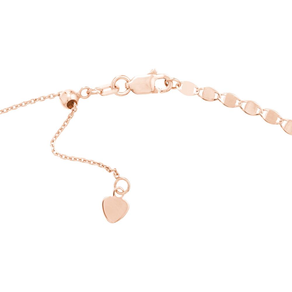 Olas d'Oro - 14K Rose Gold Valentino Chain Adjustable Choker - 2.7mm