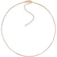 Olas d'Oro - 14K Rose Gold Valentino Choker Chain Adjustable 13-16 Inches - 1.68 Grams Total Weight
