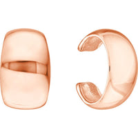 Olas d'Oro - 14K Rose Gold Wide High Polished Earring Cuff - 2.96 Grams