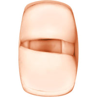 Olas d'Oro - 14K Rose Gold Wide High Polished Earring Cuff - 2.96 Grams