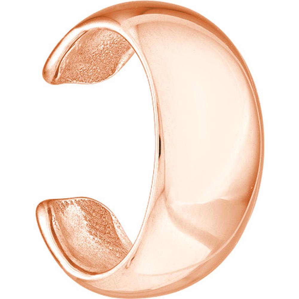 Olas d'Oro - 14K Rose Gold Wide High Polished Earring Cuff - 2.96 Grams