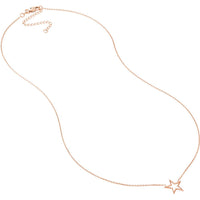 Olas d'Oro - 14K Rose Gold Wire Star Adjustable Necklace Celestial Pendant Design