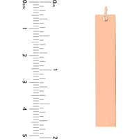 Olas d'Oro - 14K Rose Gold X-Long Vertical Bar Engravable Charm - 2.31g Average Weight