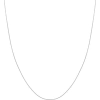 Olas d'Oro - 14K White Gold 0.8mm Diamond-Cut Cable Chain Necklace with Lobster Lock - 18 Inches