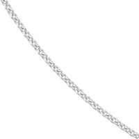 Olas d'Oro - 14K White Gold 0.9mm Adjustable Cable Chain Necklace with Lobster Clasp - 18 Inch Length