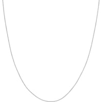 Olas d'Oro - 14K White Gold 1.05mm Adjustable Wheat Chain with Lobster Lock - 18" Necklace
