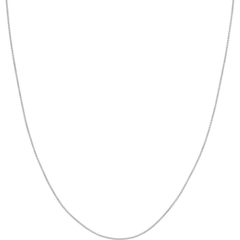 Olas d'Oro - 14K White Gold 1.05mm Adjustable Wheat Chain with Lobster Lock - 18" Necklace