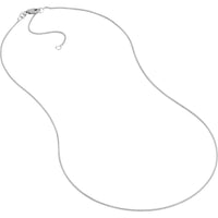 Olas d'Oro - 14K White Gold 1.05mm Adjustable Wheat Chain with Lobster Lock - 18" Necklace