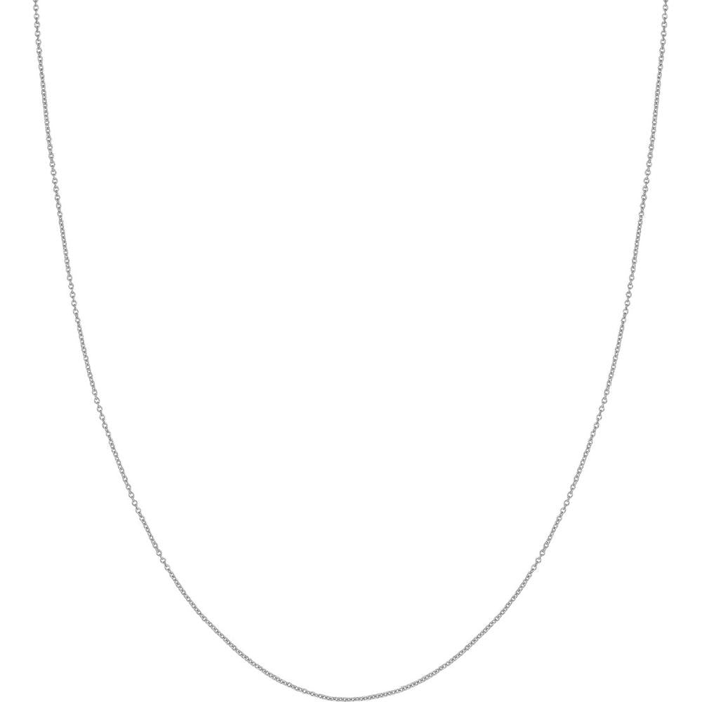 Olas d'Oro - 14K White Gold 1.05mm Open Cable Chain Necklace - 20 inches