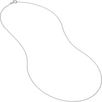 Olas d'Oro - 14K White Gold 1.05mm Open Cable Chain Necklace - 20 inches