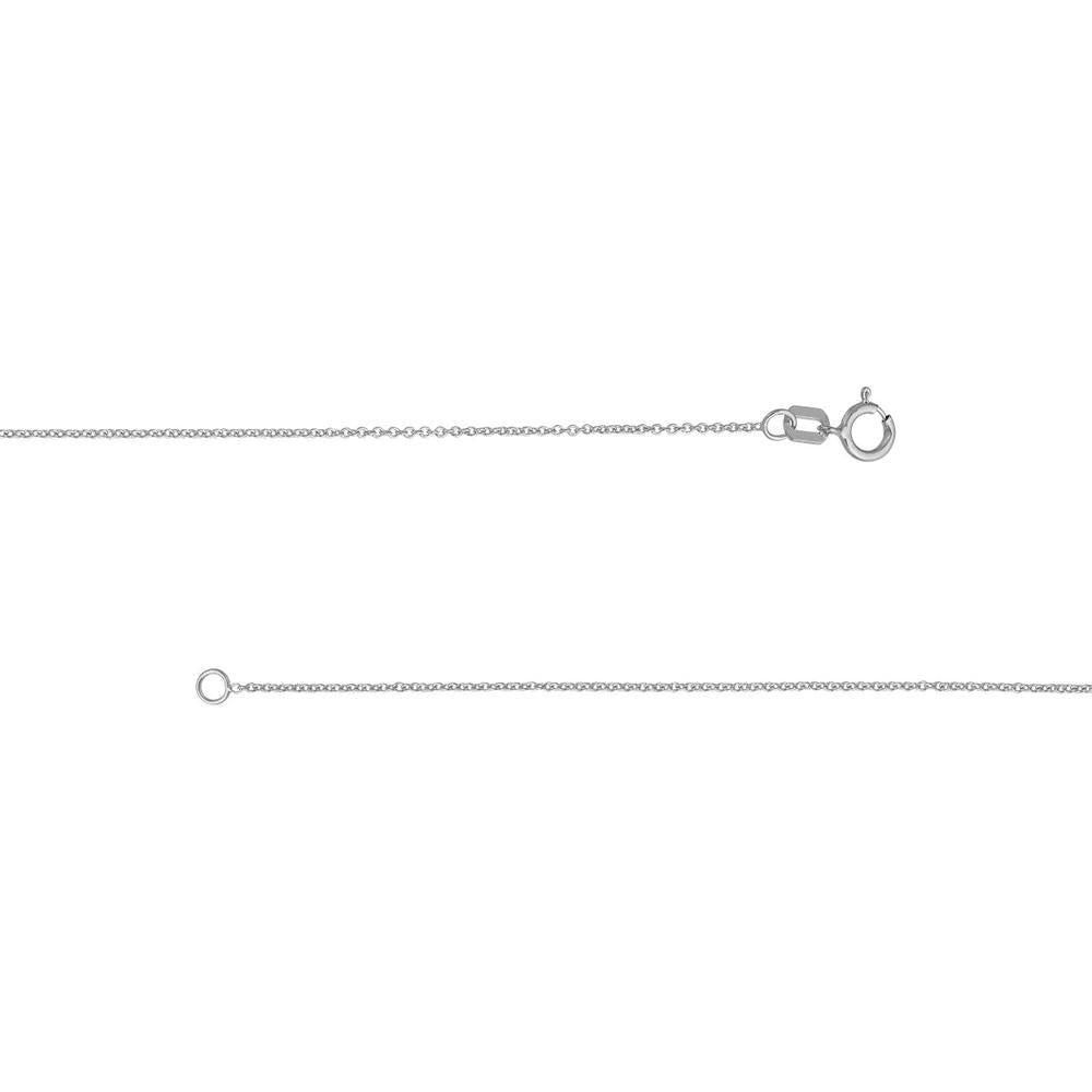 Olas d'Oro - 14K White Gold 1.05mm Open Cable Chain Necklace - 20 inches