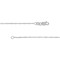 Olas d'Oro - 14K White Gold 1.15mm Singapore Chain Necklace with Lobster Lock - 20"