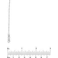Olas d'Oro - 14K White Gold 1.15mm Singapore Chain Necklace with Lobster Lock - 20"