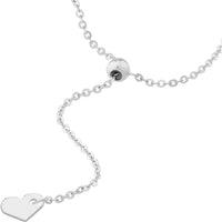 Olas d'Oro - 14K White Gold 1.1mm Diamond-Cut Brill Cable Chain Necklace with Adjustable Silicone Slider Bead - 26"