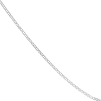 Olas d'Oro - 14K White Gold 1.1mm Mariner Chain Necklace with Spring Ring Clasp - 20 inches