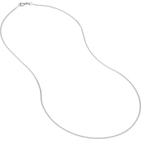 Olas d'Oro - 14K White Gold 1.1mm Mariner Chain Necklace with Spring Ring Clasp - 20 inches