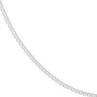 Olas d'Oro - 14K White Gold 1.2mm Box Chain Necklace with Lobster Clasp - 4.14 Grams