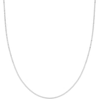 Olas d'Oro - 14K White Gold 1.2mm Box Chain with Lobster Lock - 18" Necklace