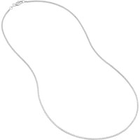 Olas d'Oro - 14K White Gold 1.2mm Box Chain with Lobster Lock - 18" Necklace