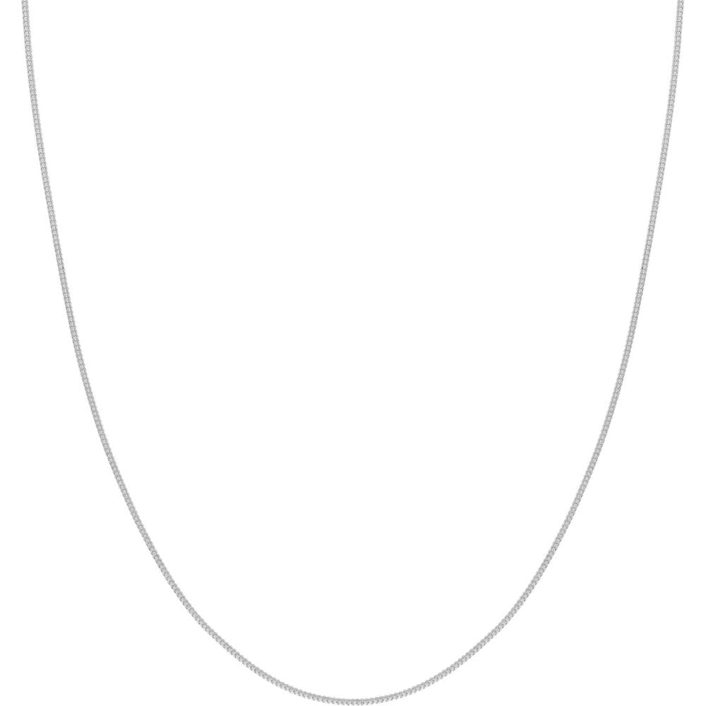 Olas d'Oro - 14K White Gold 1.2mm Franco Chain Necklace with Lobster Lock - 24" Length