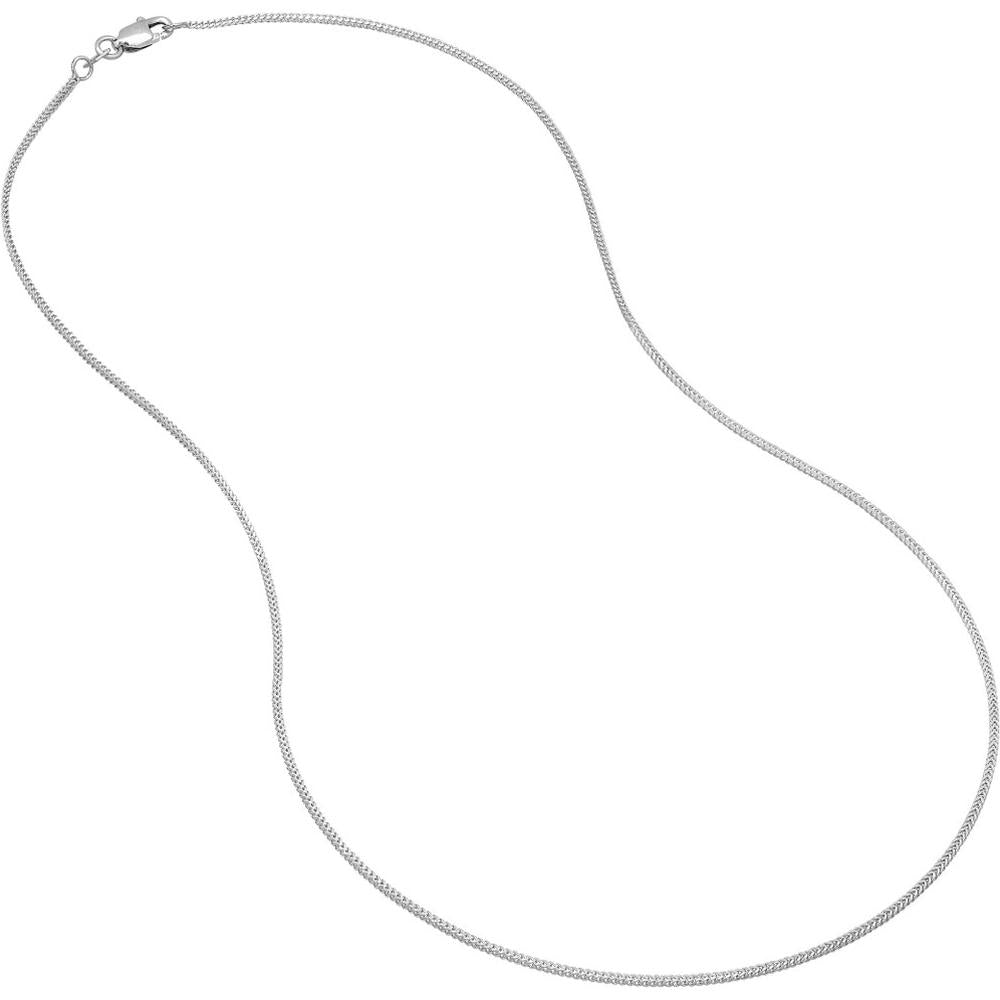 Olas d'Oro - 14K White Gold 1.2mm Franco Chain Necklace with Lobster Lock - 24" Length