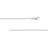 Olas d'Oro - 14K White Gold 1.2mm Franco Chain Necklace with Lobster Lock - 24" Length