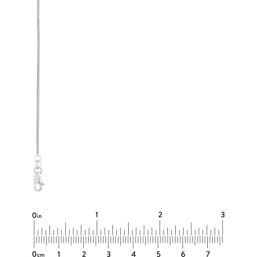 Olas d'Oro - 14K White Gold 1.2mm Franco Chain Necklace with Lobster Lock - 24" Length