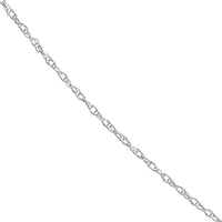 Olas d'Oro - 14K White Gold 1.2mm Pendant Rope Chain Necklace with Lobster Lock - 20 inches