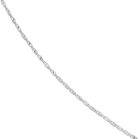 Olas d'Oro - 14K White Gold 1.35mm Dorica Chain Necklace with Lobster Lock - 24 Inch Length