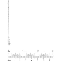Olas d'Oro - 14K White Gold 1.35mm Dorica Chain Necklace with Lobster Lock - 24 Inch Length