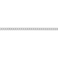 Olas d'Oro - 14K White Gold 1.40mm Curb Chain Adjustable Anklet - 1.97 Grams