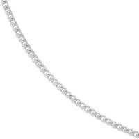Olas d'Oro - 14K White Gold 1.45mm Franco Chain Necklace with Lobster Lock - 20" Length