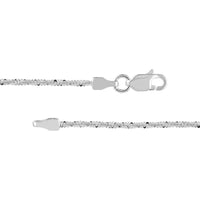 Olas d'Oro - 14K White Gold 1.45mm Sparkle Chain Necklace with Lobster Lock - 16"