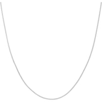 Olas d'Oro - 14K White Gold 1.4mm Curb Chain Necklace with Lobster Lock - 24 Inches