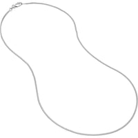Olas d'Oro - 14K White Gold 1.4mm Curb Chain Necklace with Lobster Lock - 24 Inches