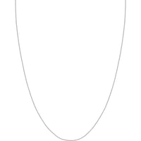 Olas d'Oro - 14K White Gold 1.50mm Square Wheat Chain Necklace - 20" with Spring Ring Clasp