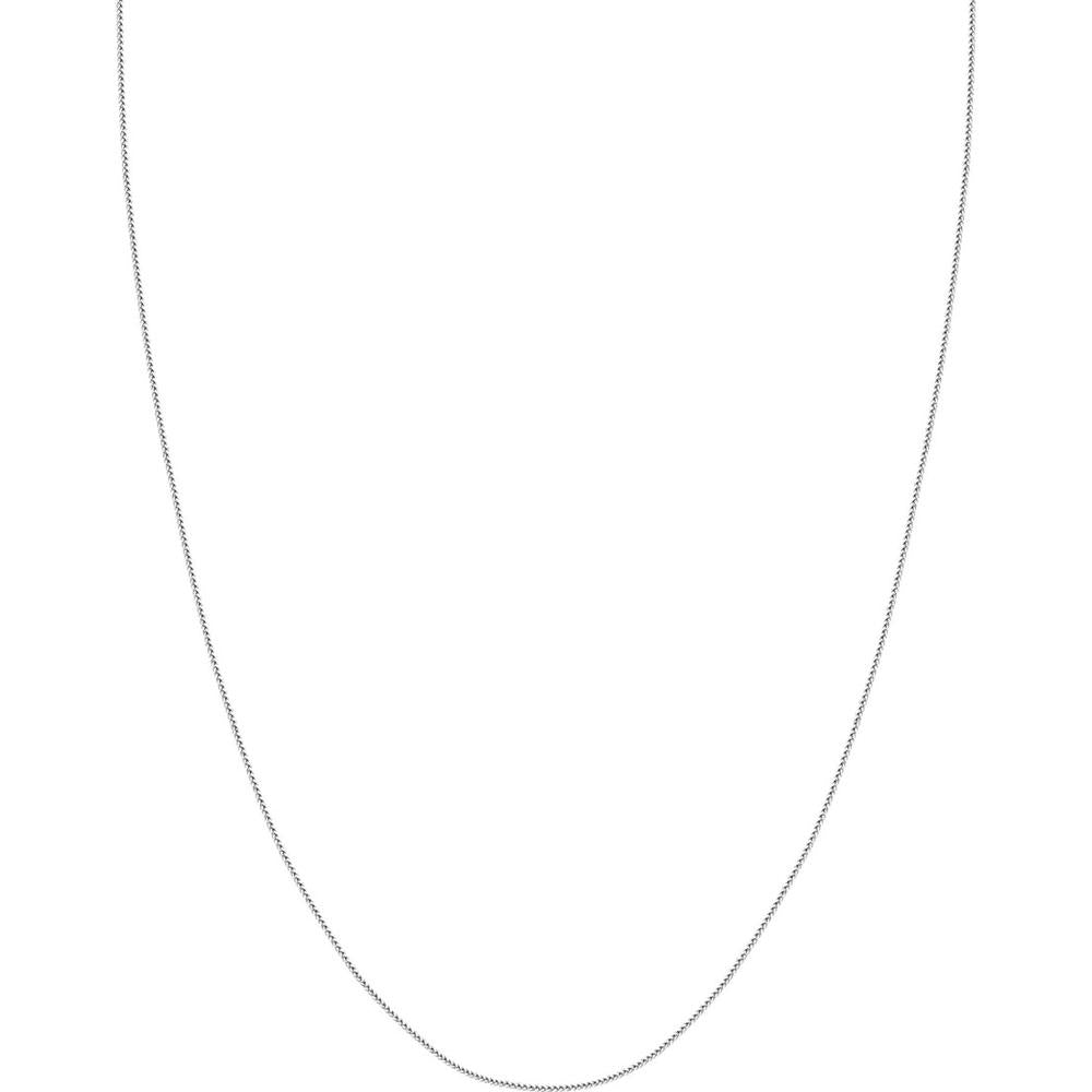 Olas d'Oro - 14K White Gold 1.50mm Square Wheat Chain Necklace - 20" with Spring Ring Clasp