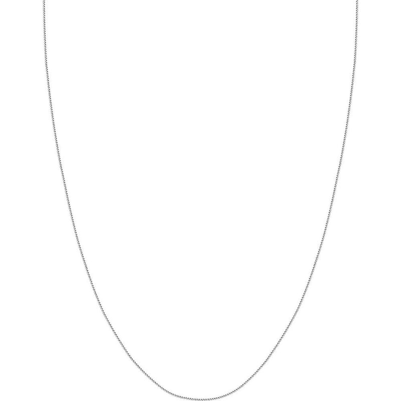 Olas d'Oro - 14K White Gold 1.50mm Square Wheat Chain Necklace - 20" with Spring Ring Clasp