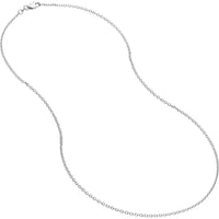 Olas d'Oro - 14K White Gold 1.5mm Diamond-Cut Cable Chain Necklace - 18" Length