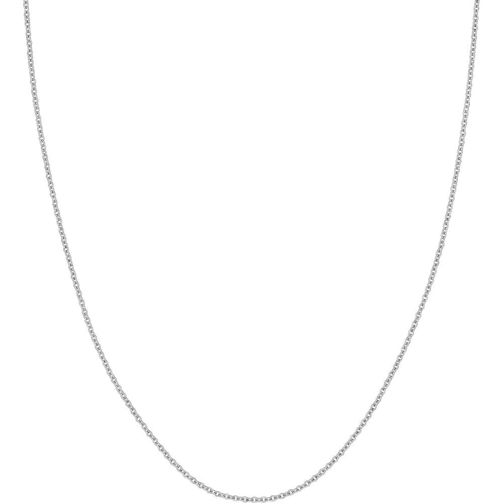 Olas d'Oro - 14K White Gold 1.6mm Open Cable Chain 16" Necklace