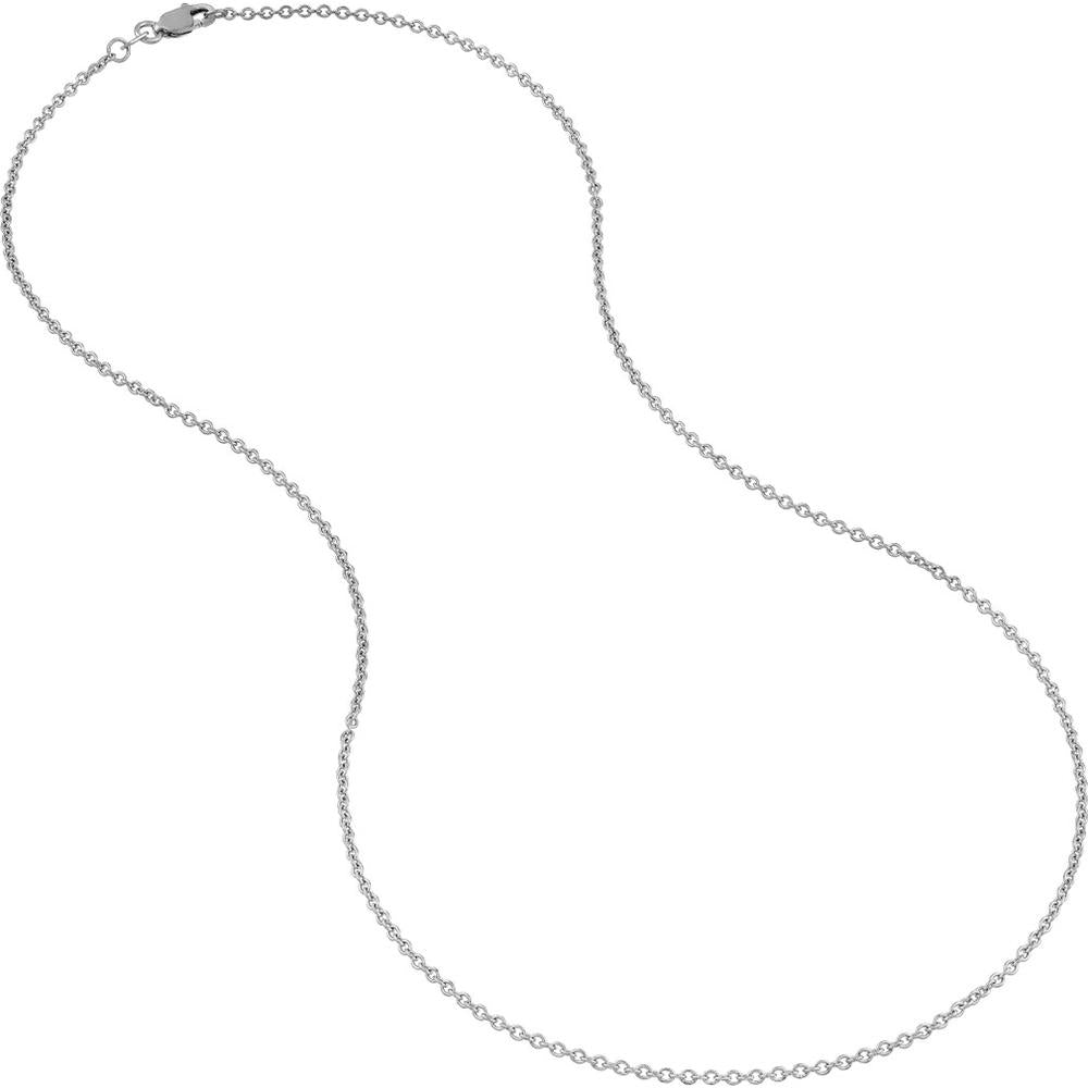 Olas d'Oro - 14K White Gold 1.6mm Open Cable Chain 20" Necklace