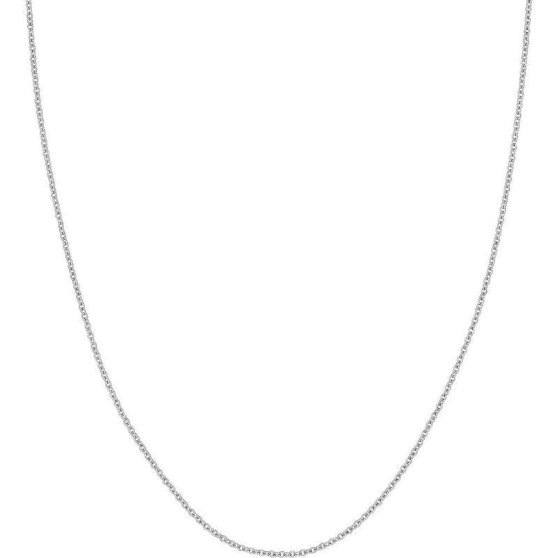 Olas d'Oro - 14K White Gold 1.6mm Open Cable Chain Necklace - 18" - 3.07 Grams