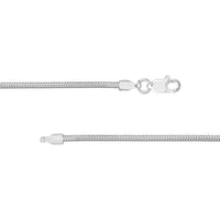Olas d'Oro - 14K White Gold 1.6mm Snake Chain Necklace with Lobster Lock - 18 Inches